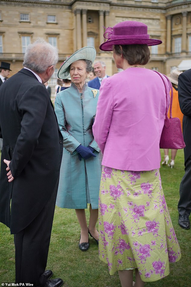 Anne, meanwhile, opted for a dusky teal blue ensemble and was seen chatting with guests at the event