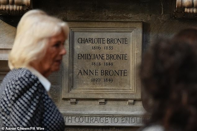 The queen also toured Westminster Abbey, met with staff and took a look at the updated Brontë sisters memorial