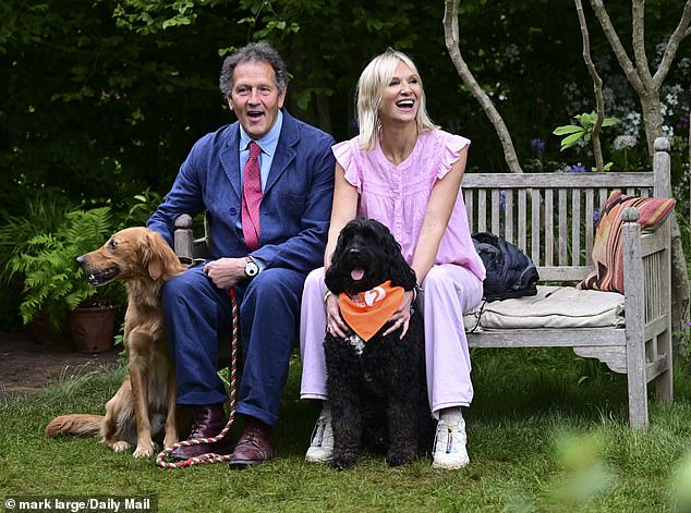 Monty Don and Jo Whiley in the RHS and BBC Radio two Dog Garden