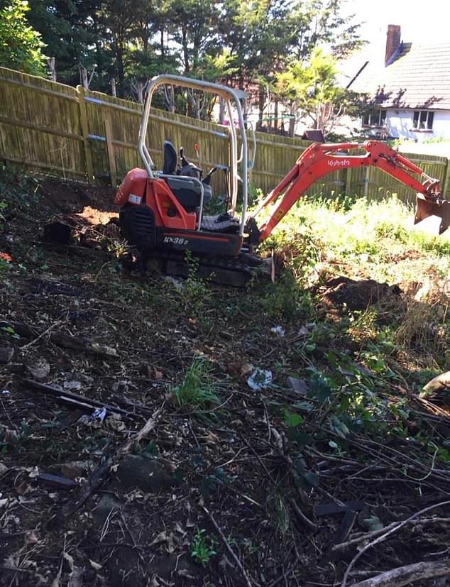 Renata says in total the work to tame her garden cost her £30,000 for work which included cutting back trees and levelling and laying down a patio