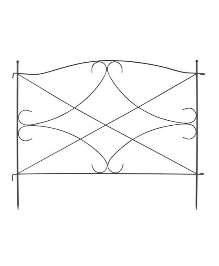 Ornamental metal garden fence panel.