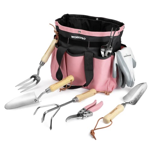 The Workpro Pink Garden Tools 7 Piece Set (Courtesy workprotools.store).