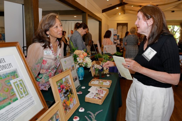 Leslie Batali from D’Vine Path speaks with Suzanne Butz (Jon...