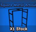Square metal arbour