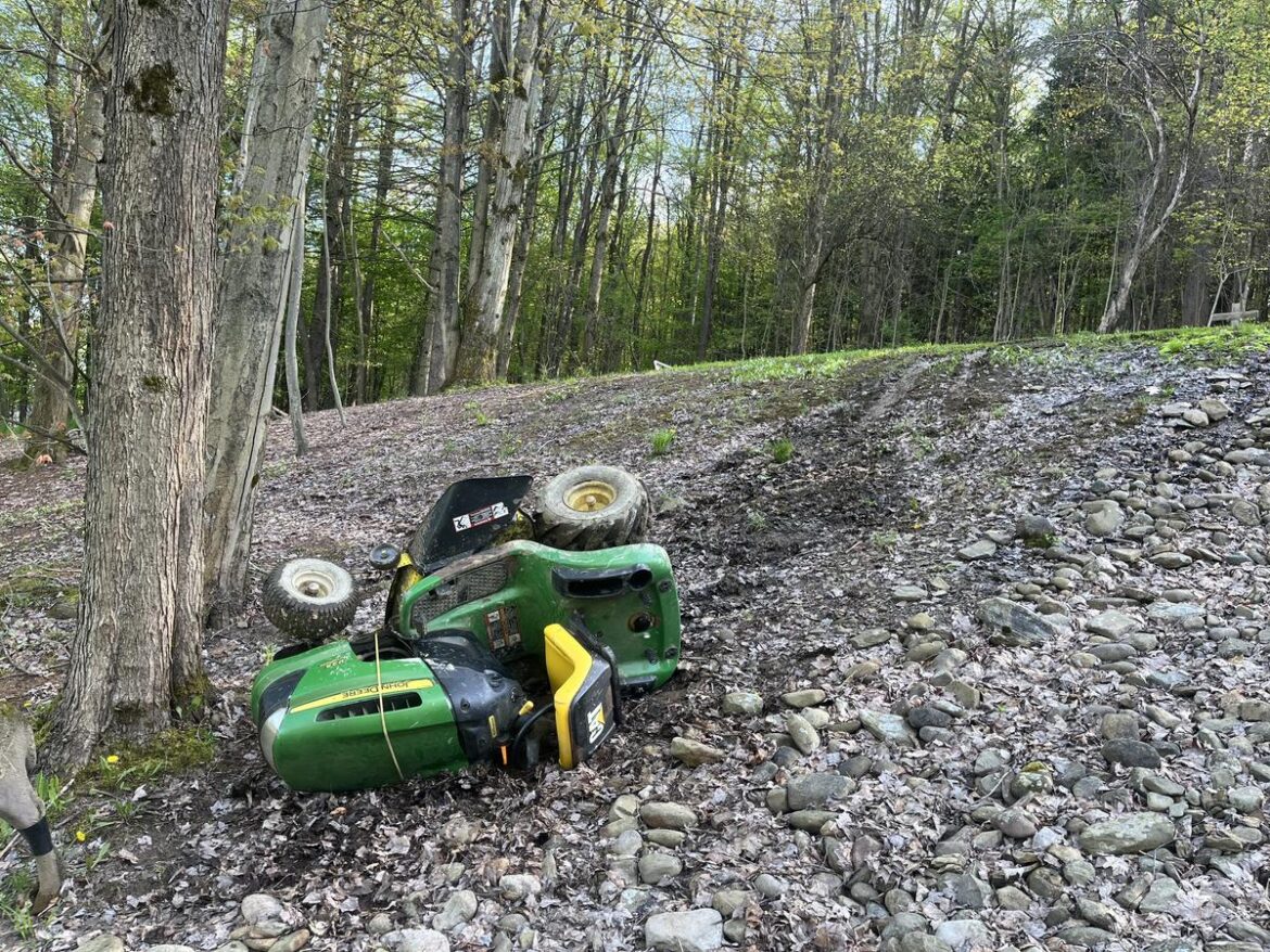 New York State Man Flips Lawnmower