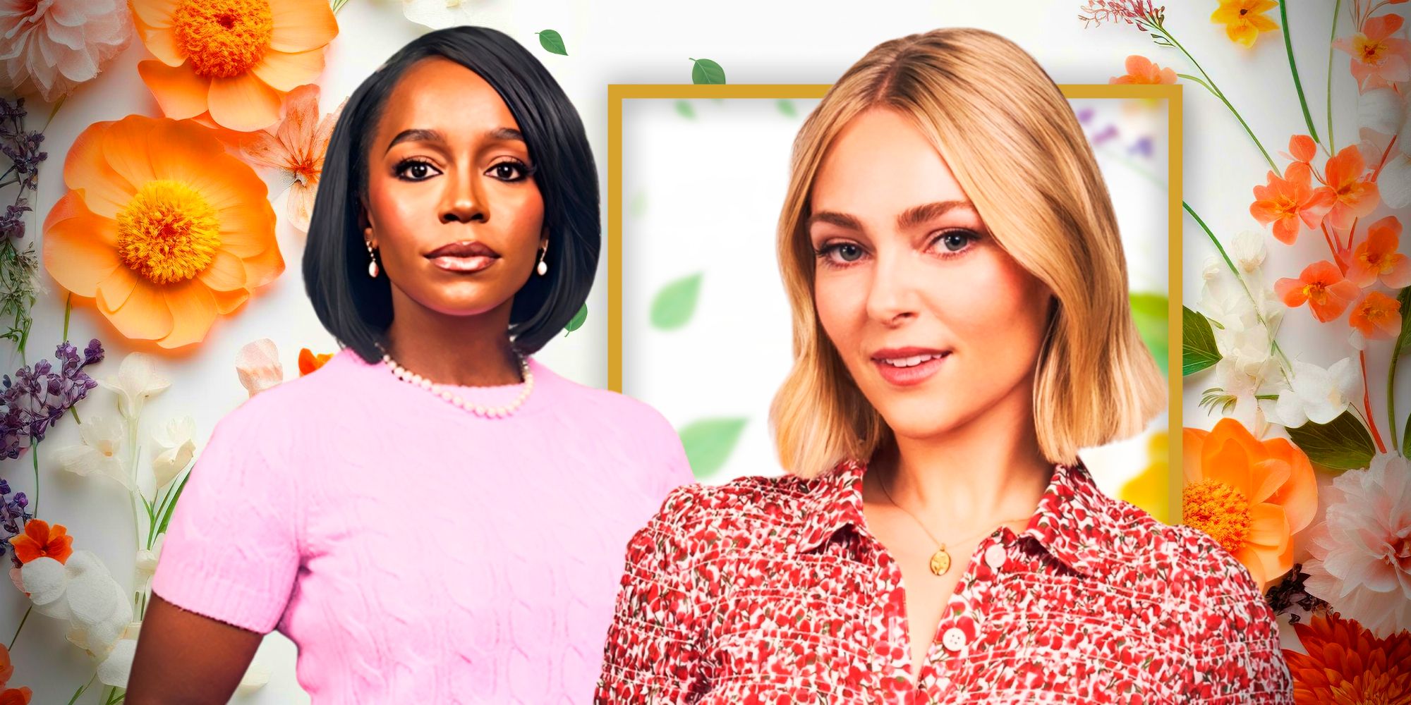 Blended image of Aja Naomi King and AnnaSophia Robb in Grosse Point Garden Society