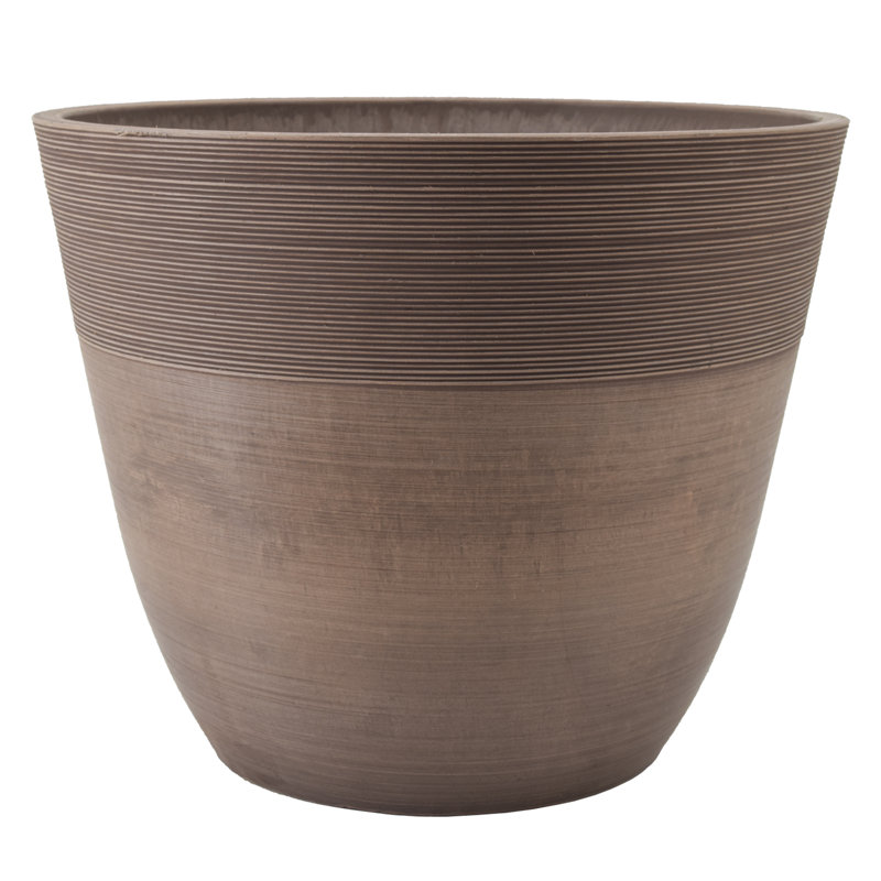 Gracie Oaks Myrtlewood Etched Plastic Pot Planter &amp; Reviews | Wayfair