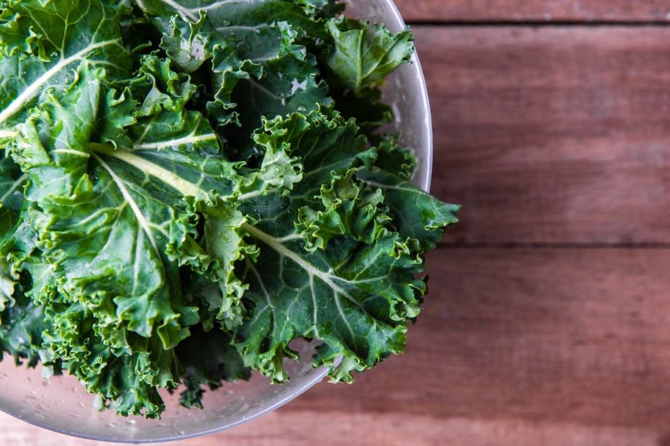Fresh kale in a bowl.