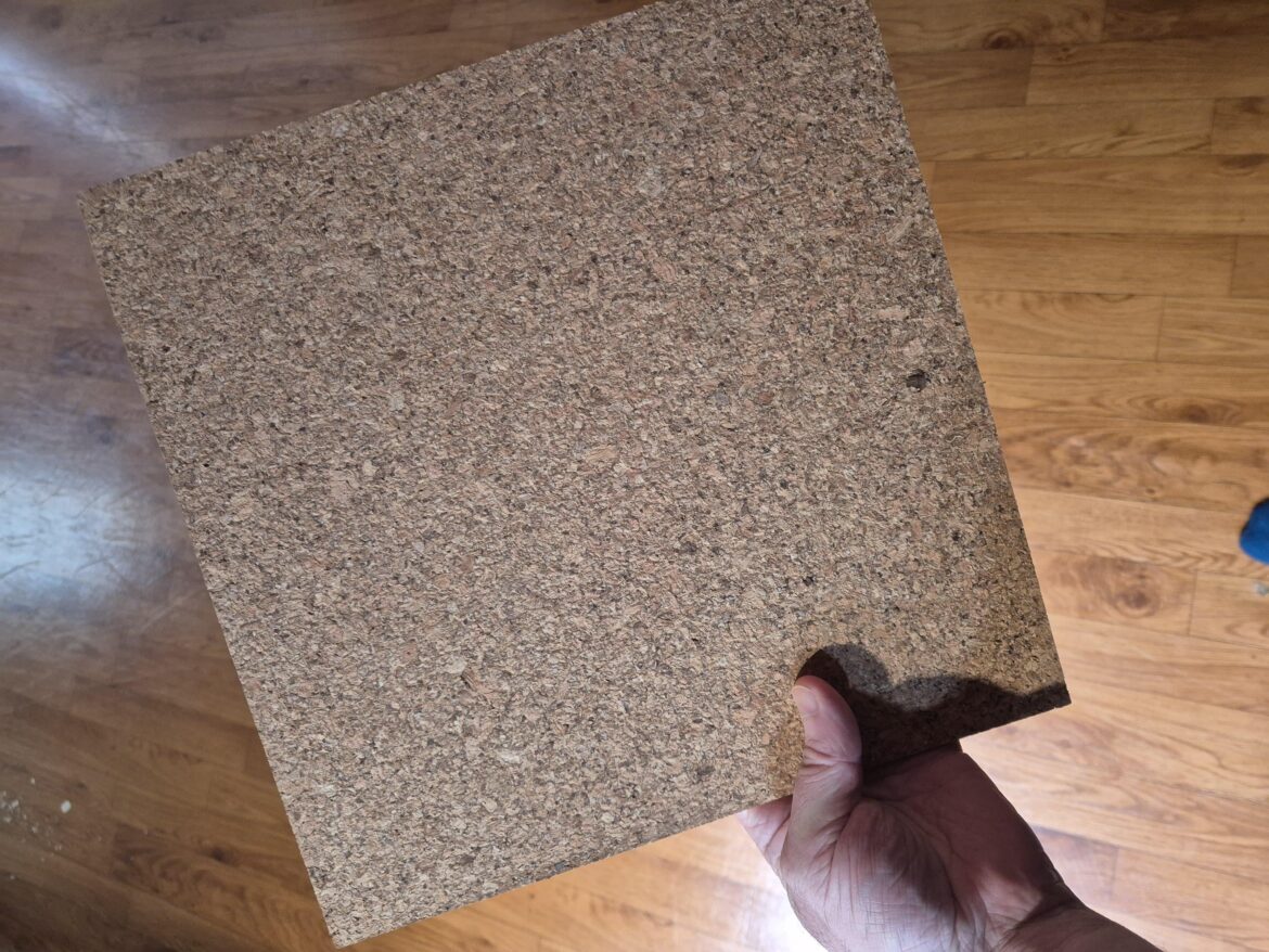 Moss on cork panel