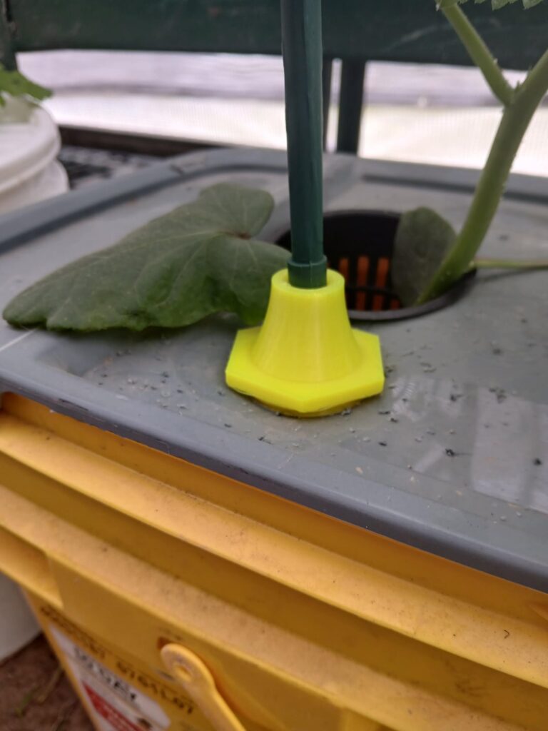 3D printed plant stake mounts for plastic buckets 3D printed plant stake mounts for plastic buckets