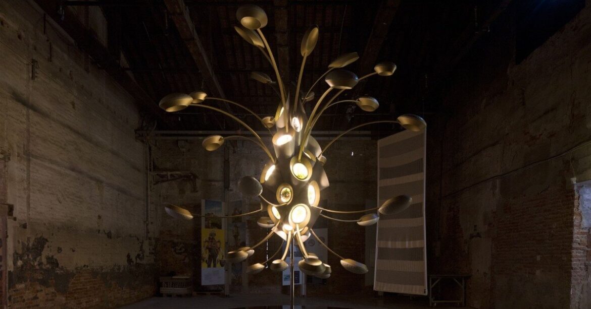 heatherwick studio’s space garden at venice biennale orbits earth heatherwick studio's space garden at venice biennale orbits earth