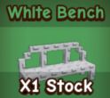 white bench