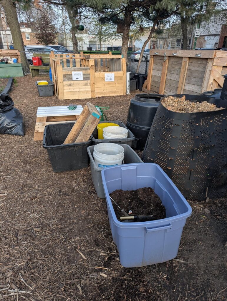 Compost station in Chicago