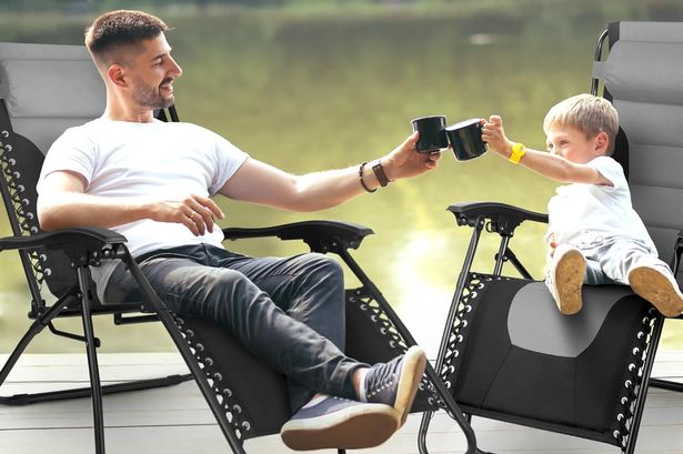 KEPLIN Set of 2 XXL Premium Heavy Duty Textoline Zero Gravity Chairs