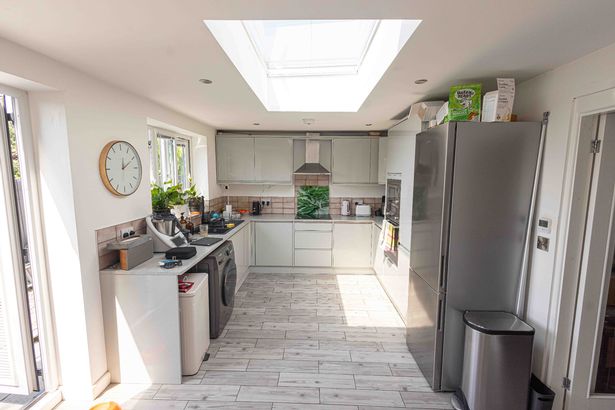 The kitchen at the bungalow in Walmley Ash Road in Sutton Coldfield