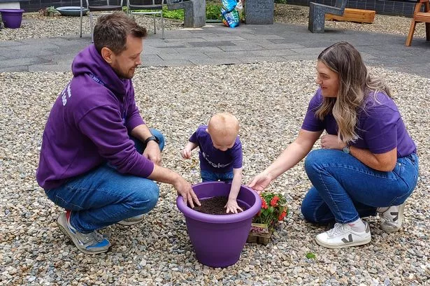 Craig Moore, Engagement Lead for Northern Ireland for Stroke Association with stroke survivor Anna Duncan and her mum, Lauren