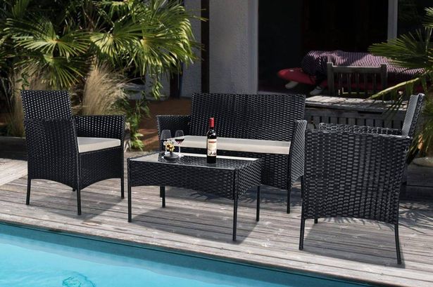 bigzzia Rattan Garden Furniture Set