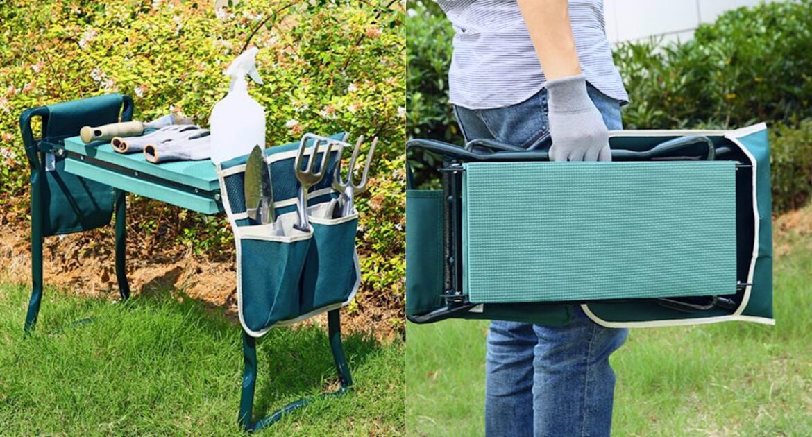 This 2-in-1 bench and kneeler will save your knees while gardening — and it's on sale on Amazon