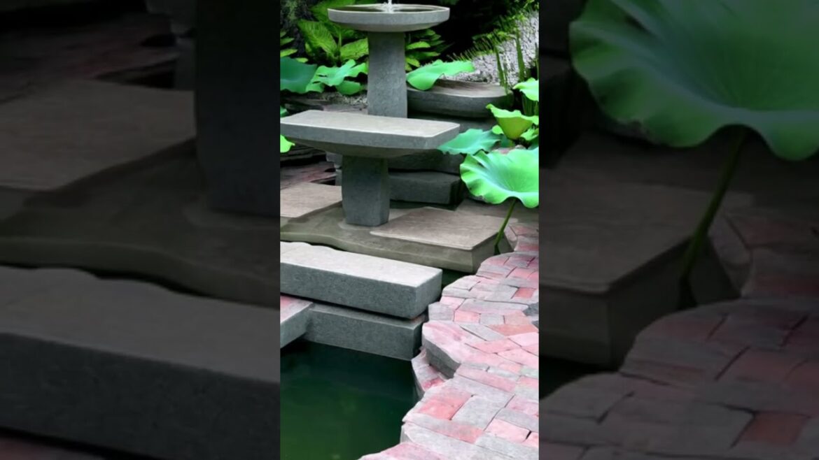 Andesit Stone Koi Pond Ideas #KoiFish #KoiPond #KoiPondIdea #KoiFishPondDesign #BackyardKoiPond