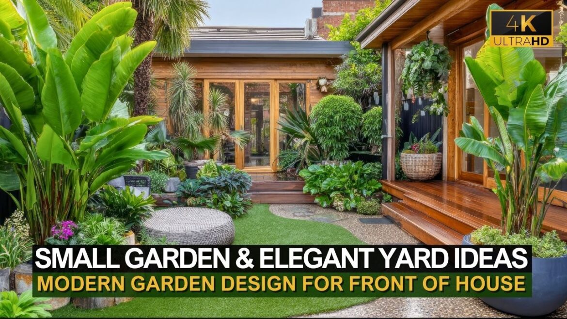 Modern Garden for Front of House, Small Garden Ideas & Elegant Yard Design