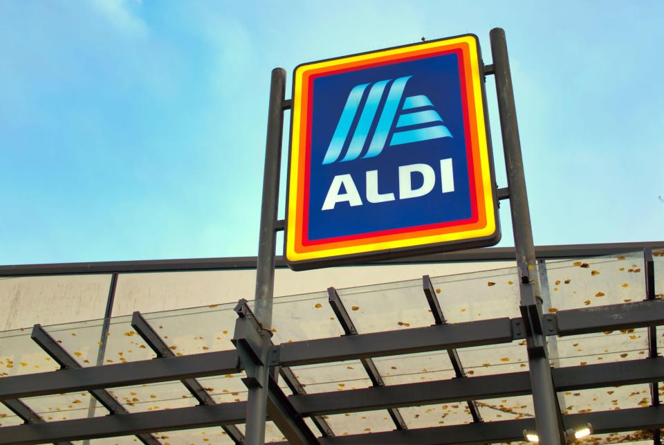 Aldi store sign.