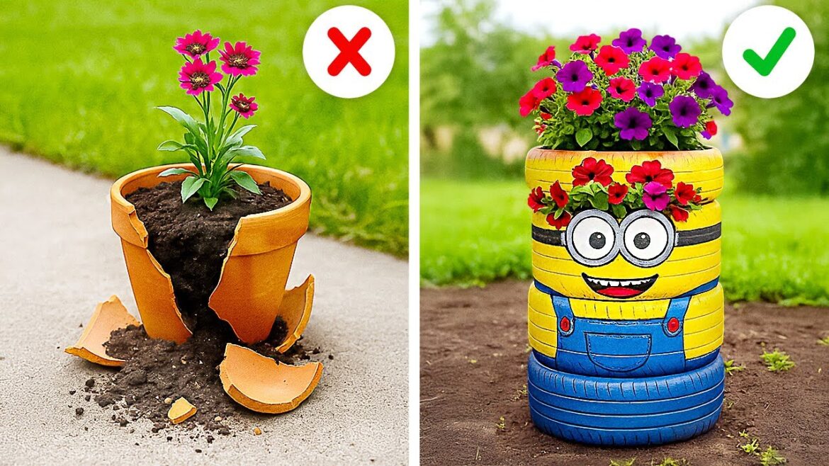 🌼 MAKE YOUR FRONT YARD POP! Easy & Beautiful DIY Garden Ideas ✂️🌸