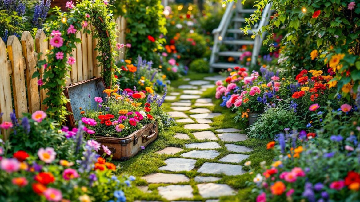 DIY Small Garden Design with Recycled Materials  Easy & Budget Friendly Ideas