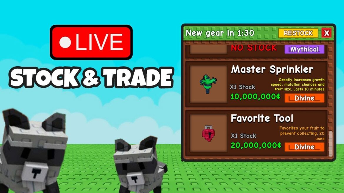 GROW A GARDEN STOCK AND TRADE 24/7 🔴 LIVE GROW A GARDEN STOCK AND TRADE 24/7 🔴 LIVE