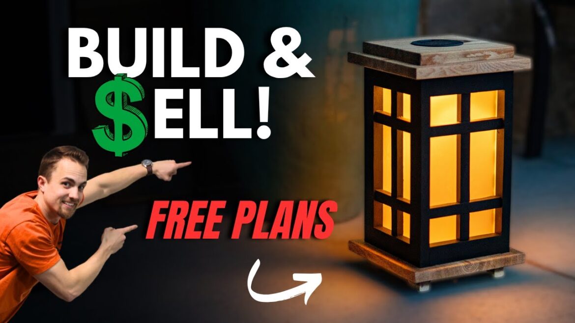 These Wood Outdoor Solar Lanterns are SO easy to Build + FREE PLANS!