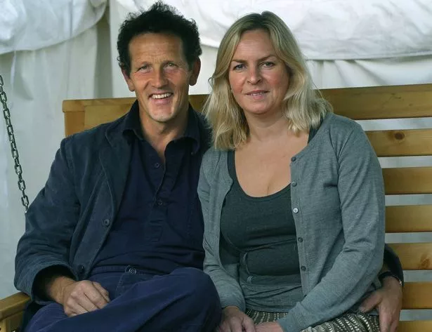 British television presenter and gardener Monty Don, with his wife Sarah, pictured at the Edinburgh International Book Festival