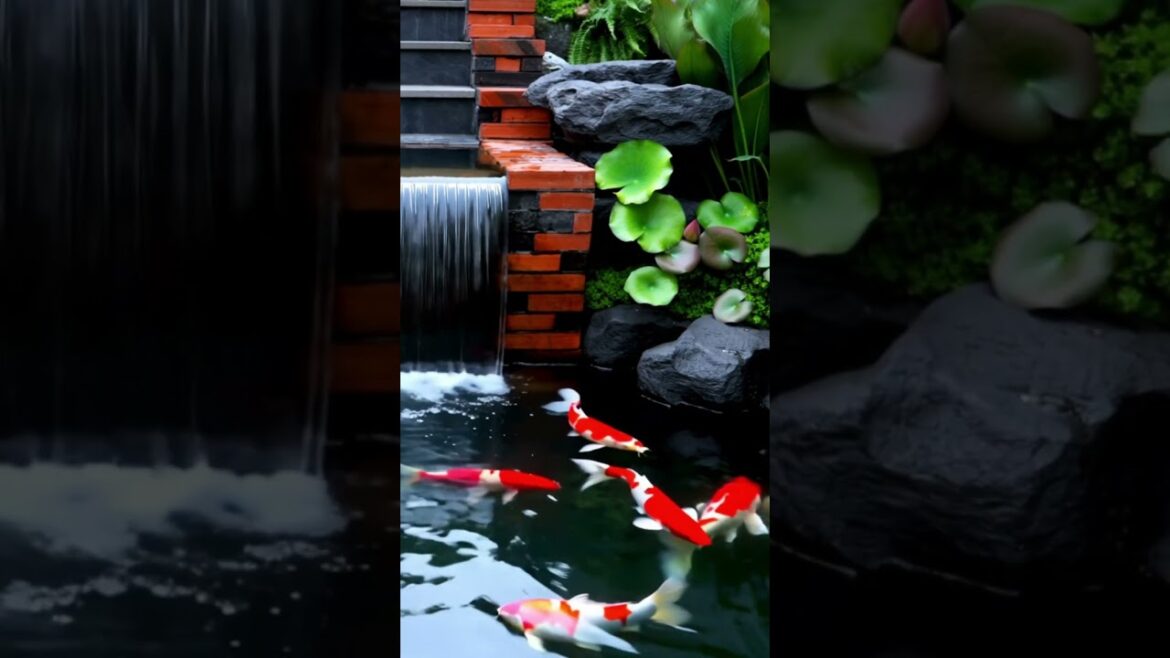 Waterfall Red Brick Koi Pond Ideas #KoiFish #KoiPond #KoiFishPondDesign #BackyardKoiPond #koi Waterfall Red Brick Koi Pond Ideas #KoiFish #KoiPond #KoiFishPondDesign #BackyardKoiPond #koi
