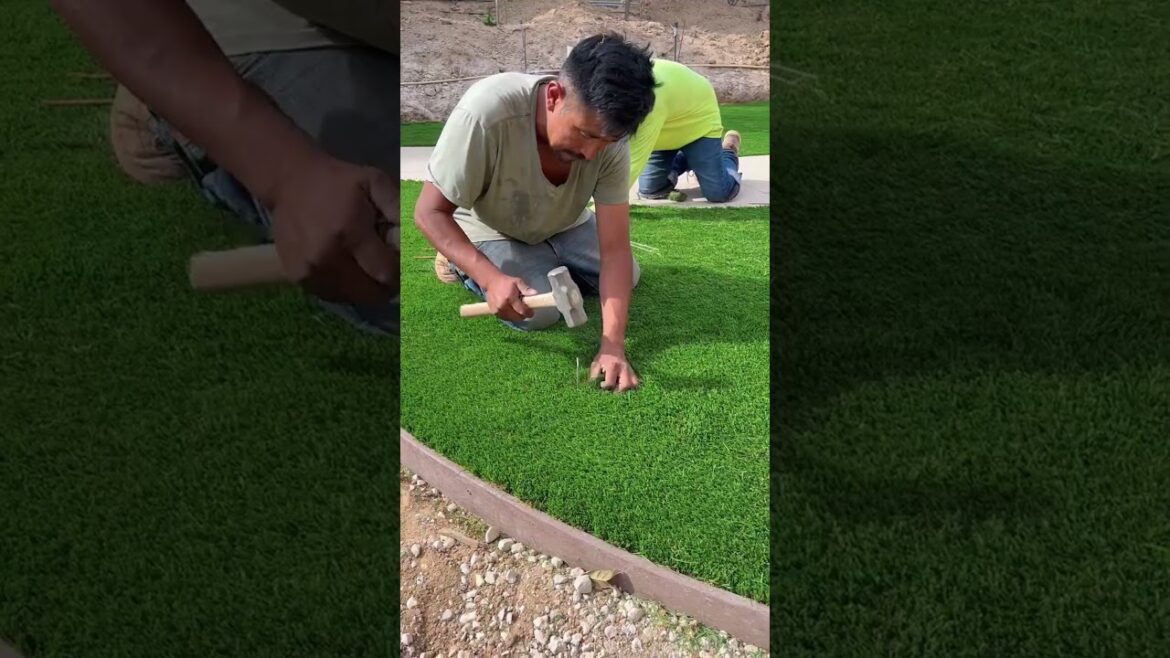 Laying and Nailing Artificial Grass | How to Install Artificial Turf