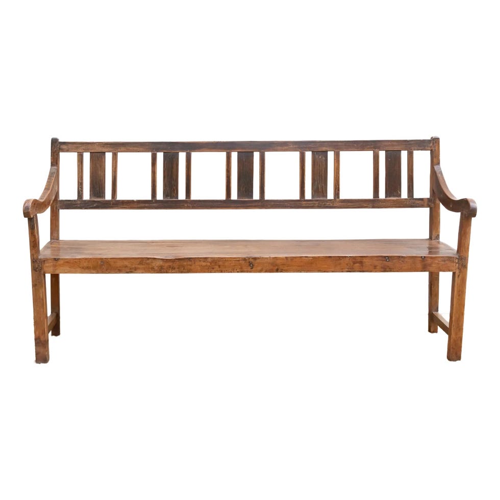 Patinated Dutch Colonial Antique Teak Bench
