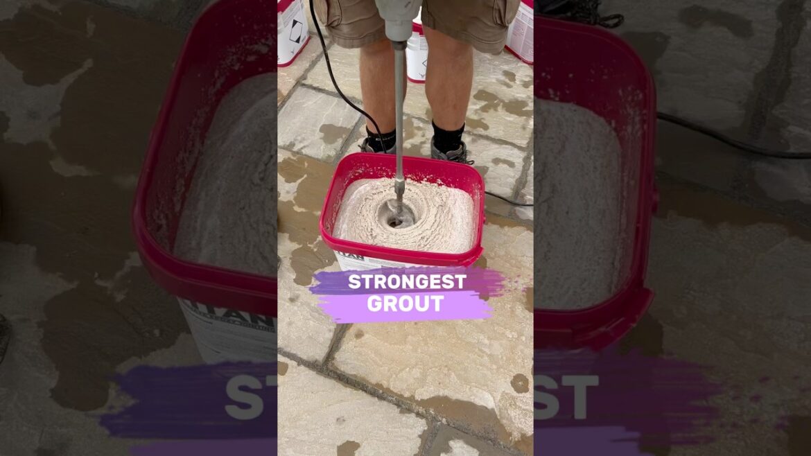 Genius Strongest Grout for Patio! #shorts (@macclandscapes)