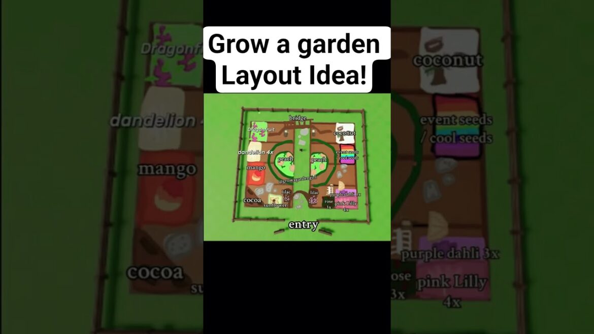 Grow a Garden Layout Idea ! #shorts #growagarden #roblox