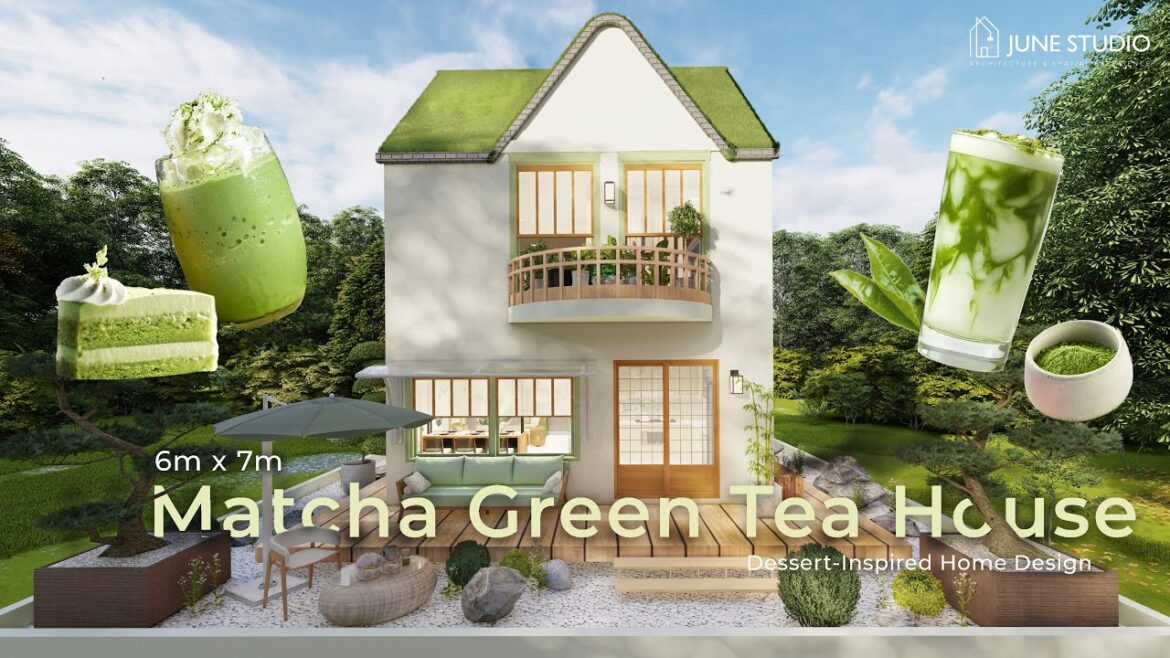 A Japanese Modern Matcha Green Tea House... 🍵🍰 | Dessert-Architecture Design