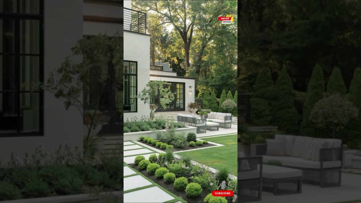 🪴 BEST! Front Yard Lawn Landscaping Design Ideas #ytshorts #fyp #lawn #landscaping