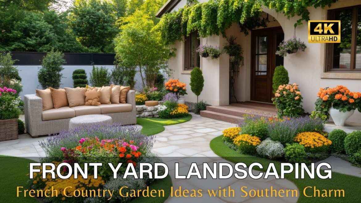 Small French Country Garden Ideas with Southern Charm | Front Yard Landscaping Ideas for Cozy Homes