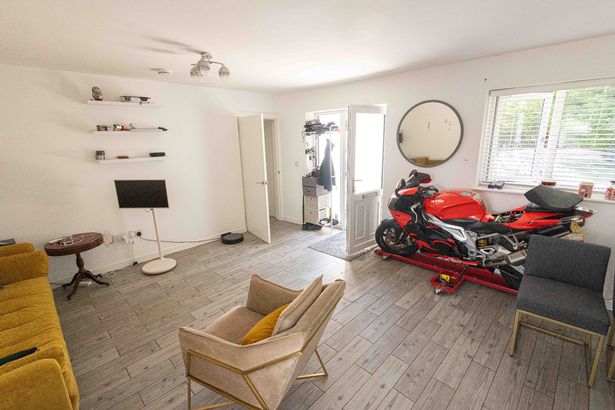 Inside the bungalow off Walmley Ash Road built in a back garden which Mark Jones insists was allowed to be built under permitted development rights 