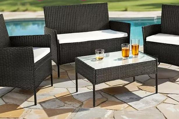 The amazing deal gets you four seater rattan chairs with a table 