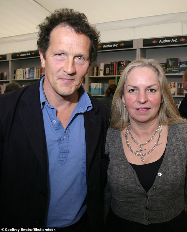 In the 1990s, Monty and Sarah ran a store named Monty Don Jewellery, which focused on costume jewellery but it fell through when the market crashed in 1987. Above: The married duo pictured in 2010