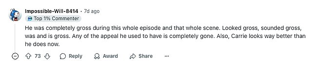 Fans called out Aiden for his 'embarrassing' lick on the last episode