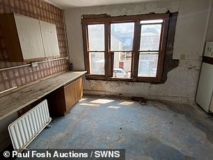 The kitchen has been stripped bare