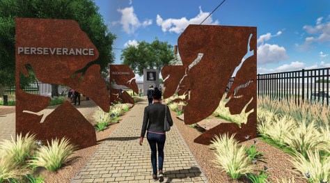 Visitors to the park will have opportunities to reflect on Rouse’s life while surrounded by subtle features referencing African American resilience.DesignJones LLC 