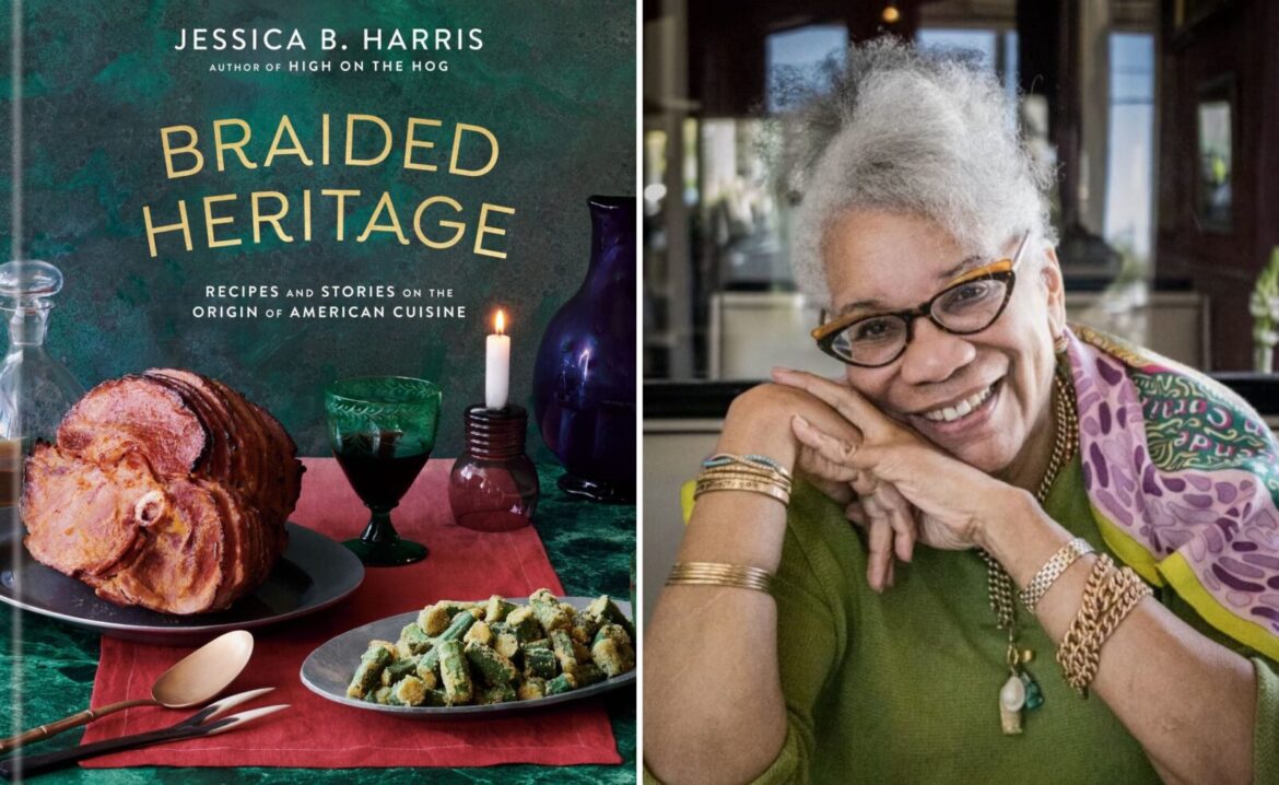Jessica B. Harris’s New Cookbook Untangles the Strands of American Cuisine – Garden & Gun A book cover; a portrait of a woman