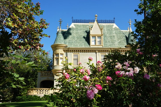 A rose garden is part of the landscaping at Kimberly...