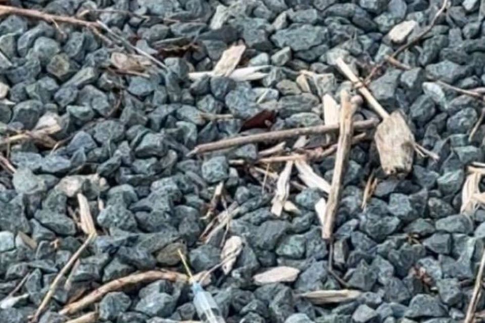 The syringe was found by a child.