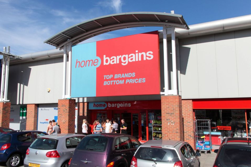 An image collage containing 1 images, Image 1 shows Home Bargains store exterior with customers