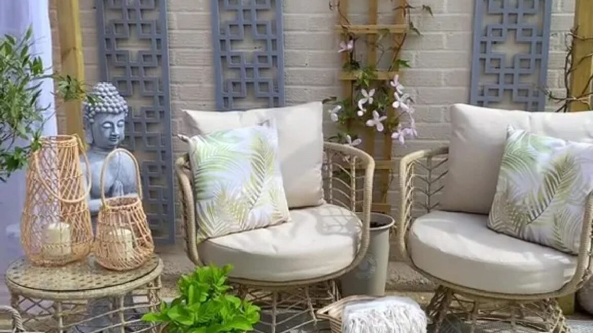 My garden looked old with a broken patio & dirty walls - now it's a lush oasis & people can't believe how little I spent