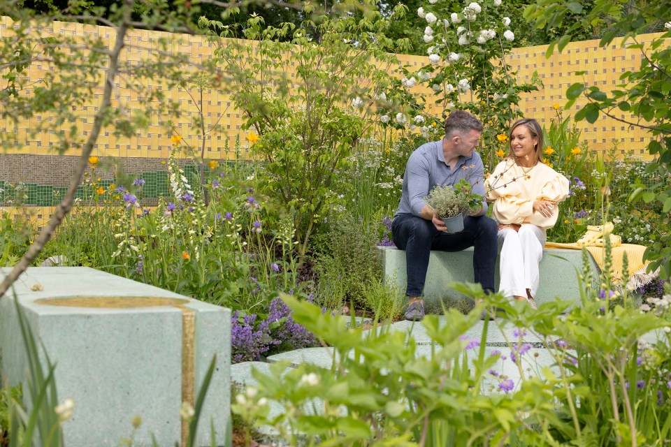 Peter and Jessica O’Mahony in a garden setting.
